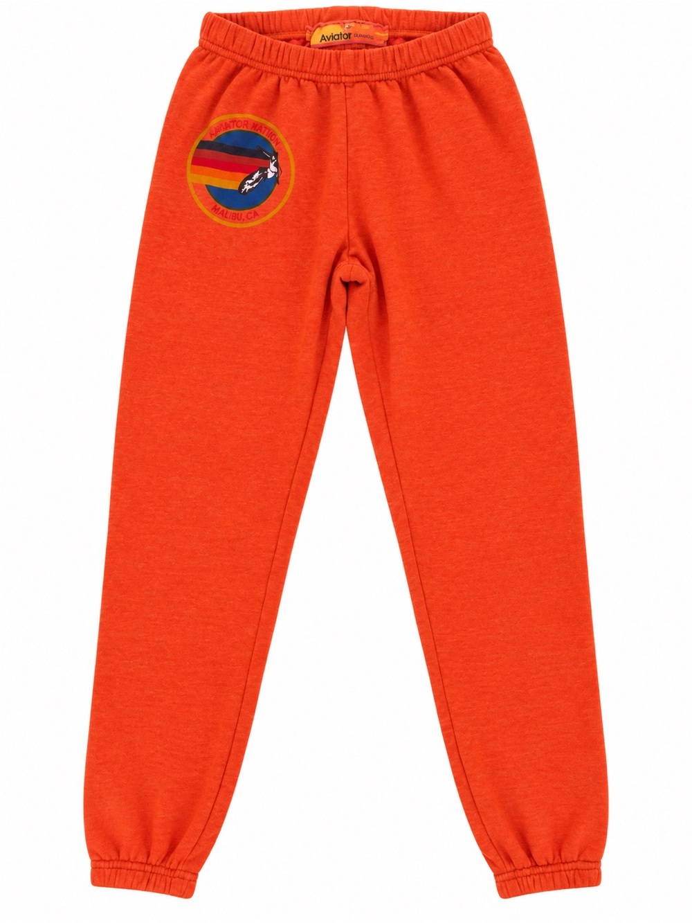Aviator Nation Orange Track Joggers with Patch
